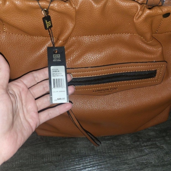 Tan leather London fog handbag brandnew - Picture 2 of 3